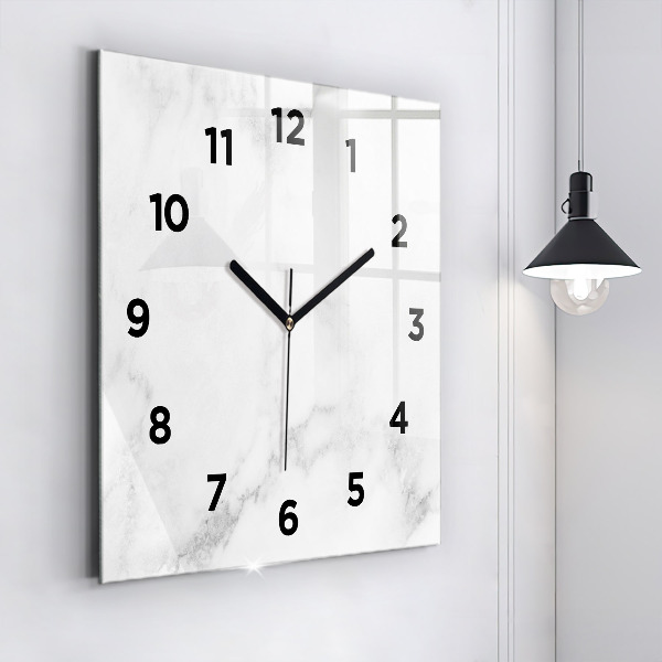 Orologio quadrato in vetro Marmo elegante