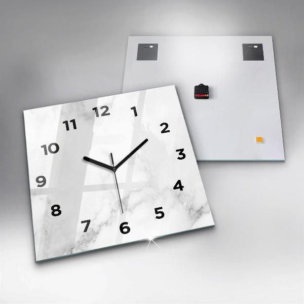 Orologio quadrato in vetro Marmo elegante
