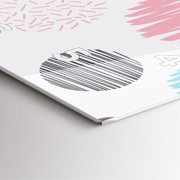 Orologio quadrato in vetro Motivo geometrico