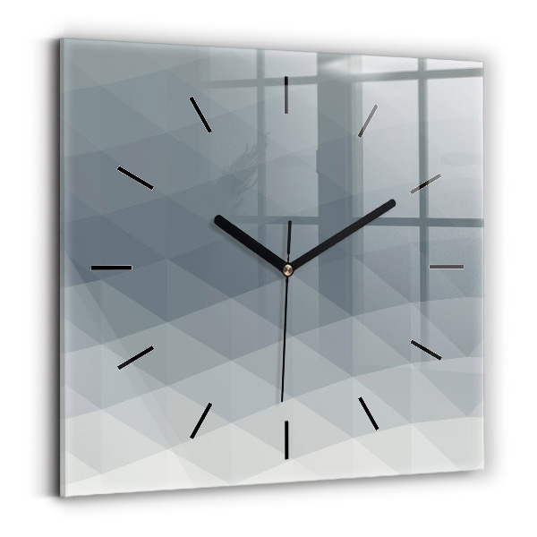 Orologio quadrato in vetro Astrazione grigia