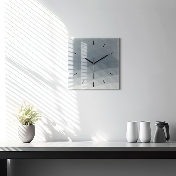 Orologio quadrato in vetro Astrazione grigia