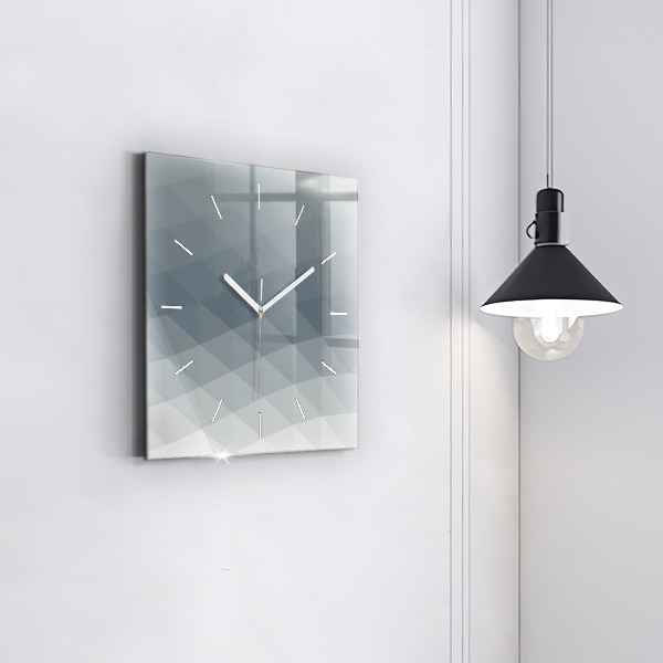 Orologio quadrato in vetro Astrazione grigia