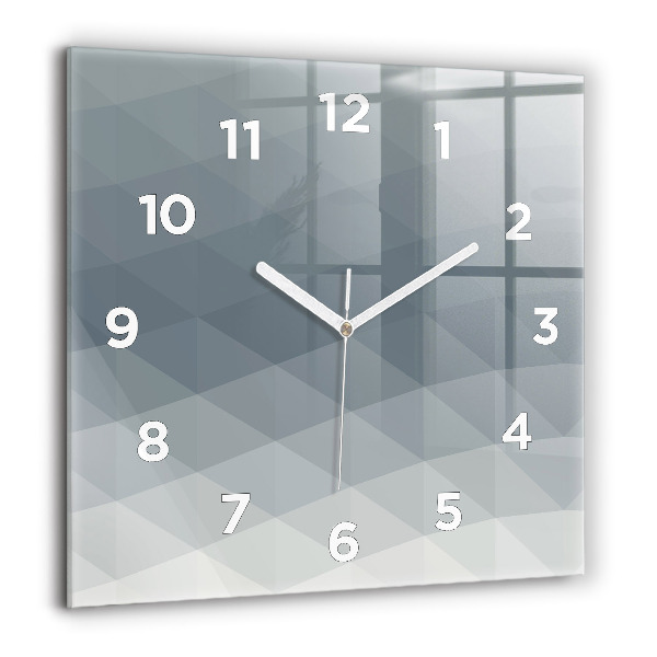 Orologio quadrato in vetro Astrazione grigia