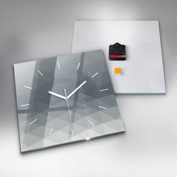 Orologio quadrato in vetro Astrazione grigia