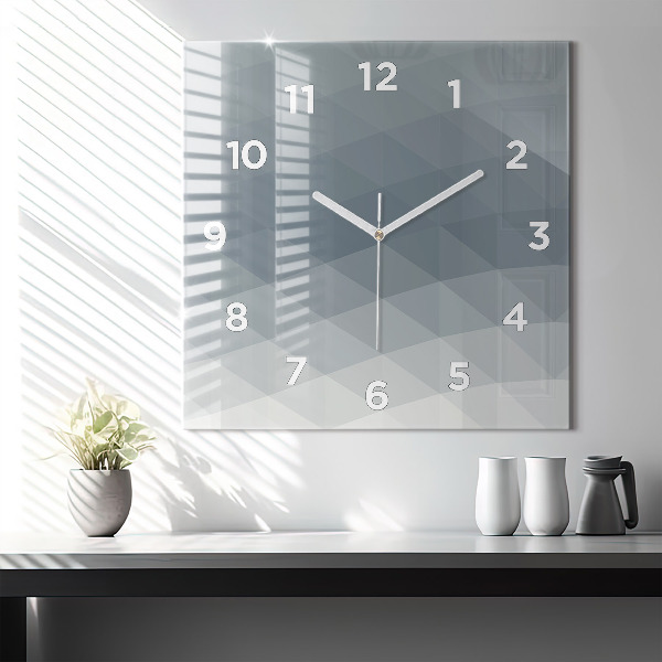 Orologio quadrato in vetro Astrazione grigia