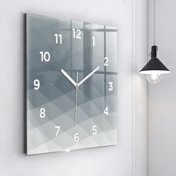 Orologio quadrato in vetro Astrazione grigia