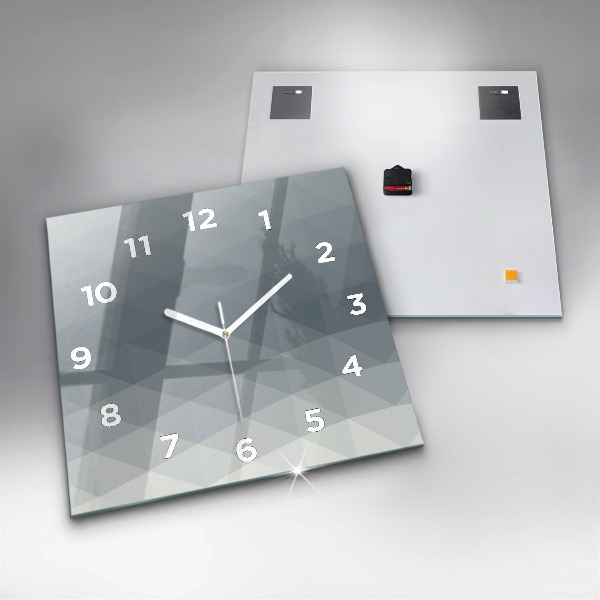 Orologio quadrato in vetro Astrazione grigia