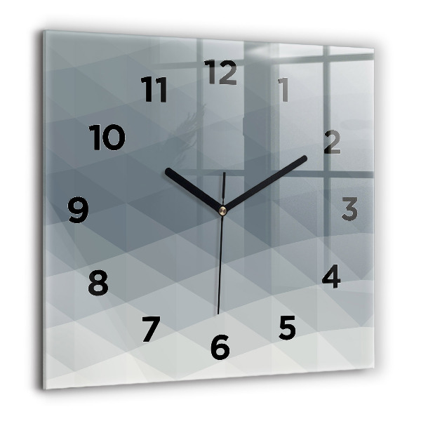 Orologio quadrato in vetro Astrazione grigia
