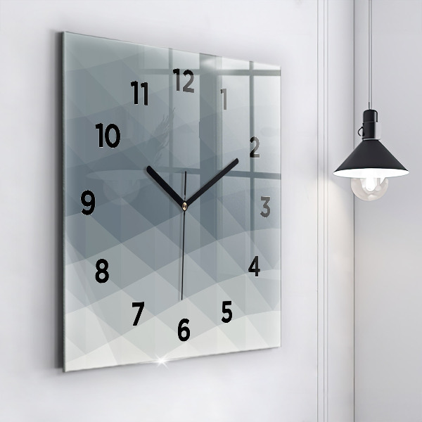 Orologio quadrato in vetro Astrazione grigia