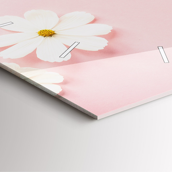 Orologio quadrato in vetro Fiori di margherita