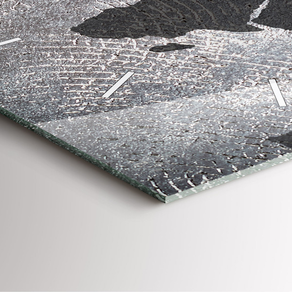 Orologio quadrato in vetro Mappa del mondo in cemento