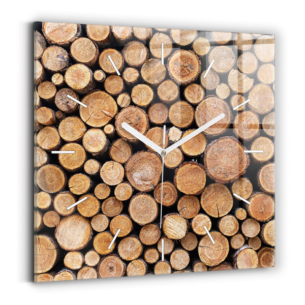 Orologio quadrato in vetro Anelli degli alberi