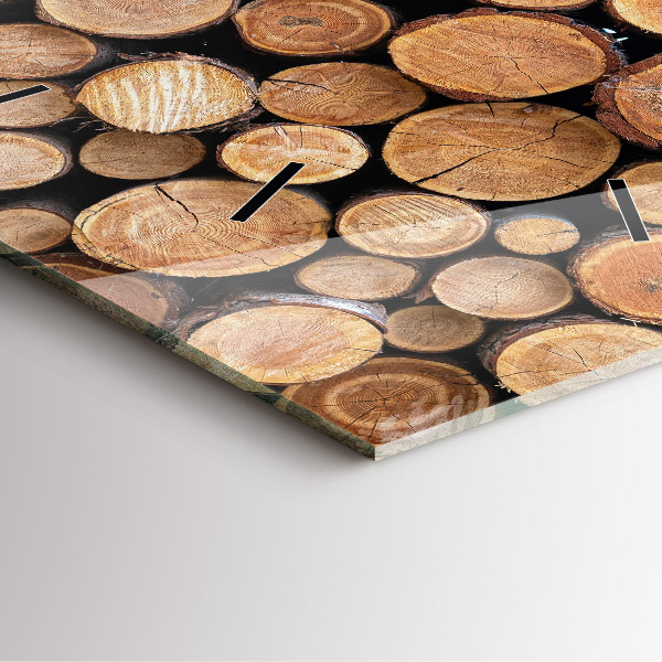 Orologio quadrato in vetro Anelli degli alberi