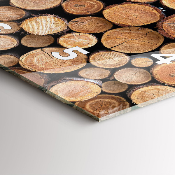 Orologio quadrato in vetro Anelli degli alberi