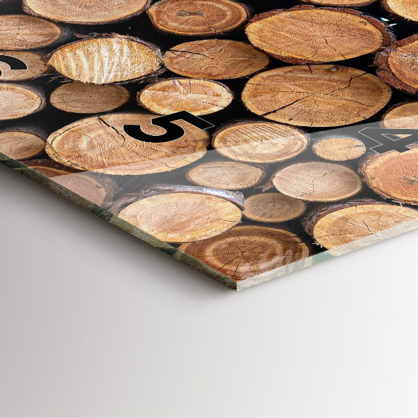 Orologio quadrato in vetro Anelli degli alberi