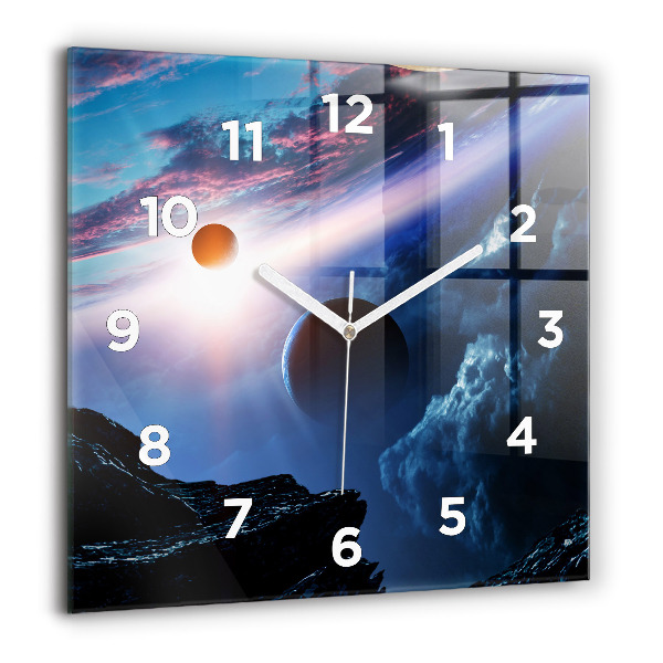 Orologio quadrato in vetro Grande Galassia