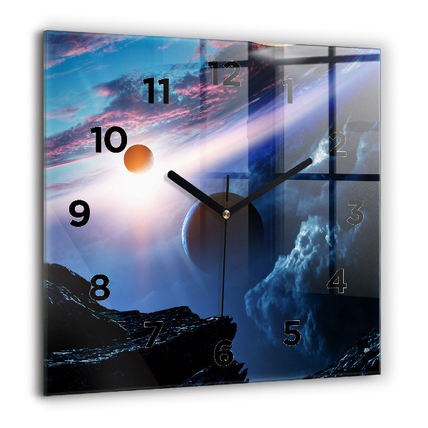 Orologio quadrato in vetro Grande Galassia