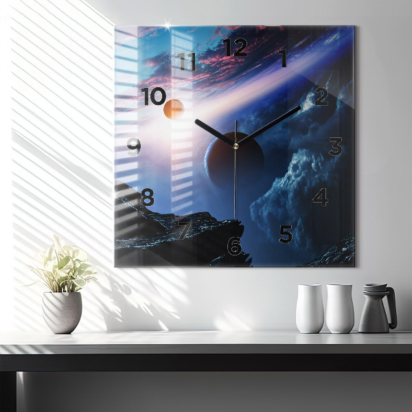 Orologio quadrato in vetro Grande Galassia
