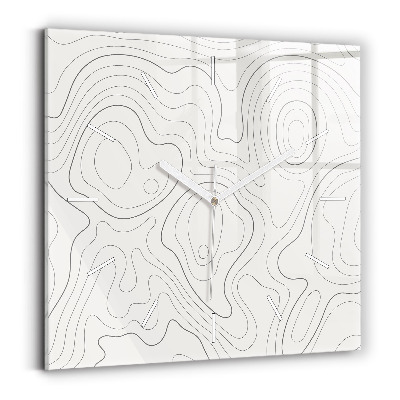 Orologio quadrato in vetro Punti di astrazione