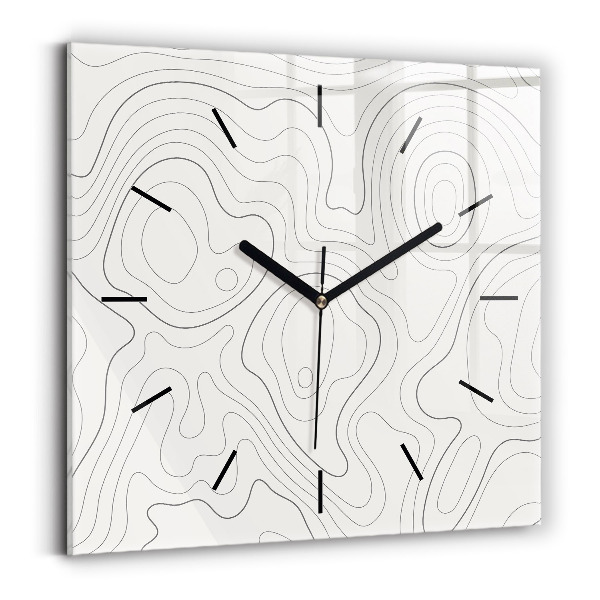 Orologio quadrato in vetro Punti di astrazione