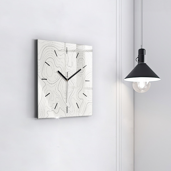Orologio quadrato in vetro Punti di astrazione