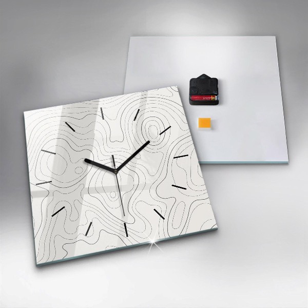 Orologio quadrato in vetro Punti di astrazione