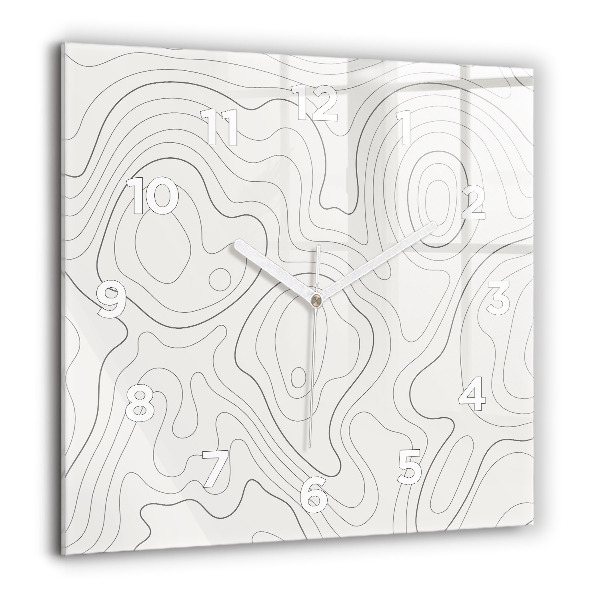 Orologio quadrato in vetro Punti di astrazione
