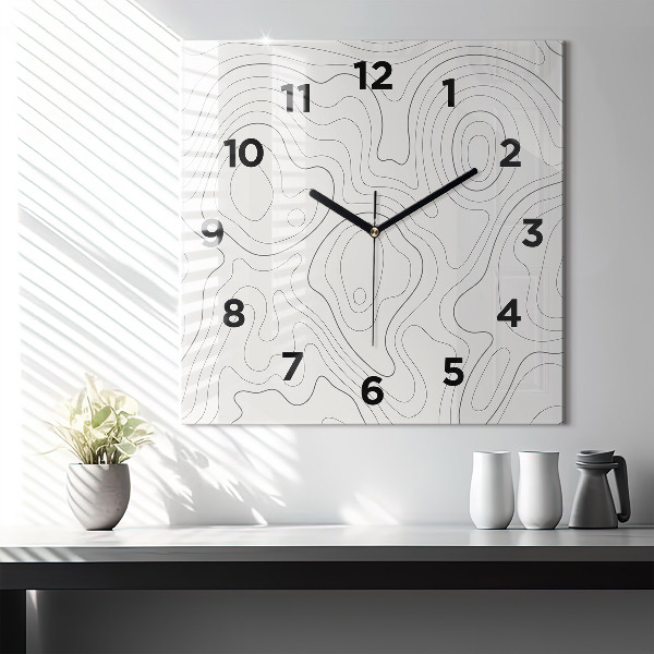 Orologio quadrato in vetro Punti di astrazione