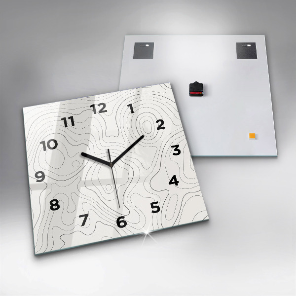 Orologio quadrato in vetro Punti di astrazione