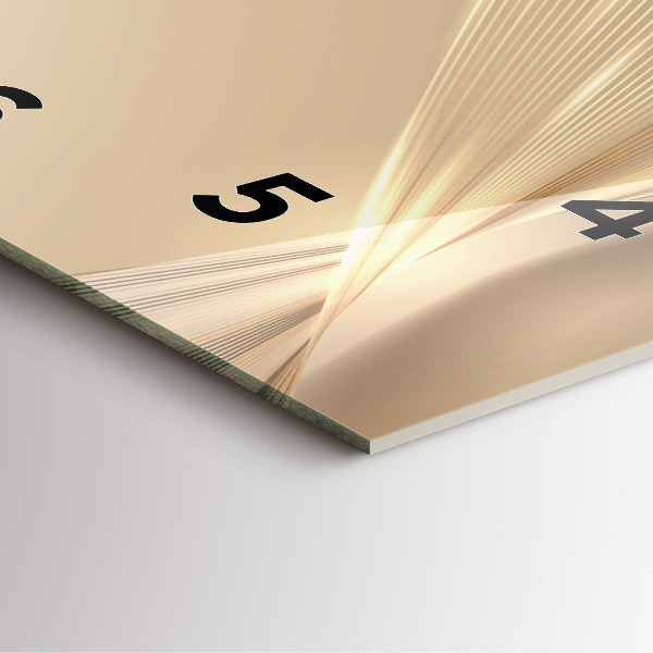 Orologio quadrato in vetro Luce astratta