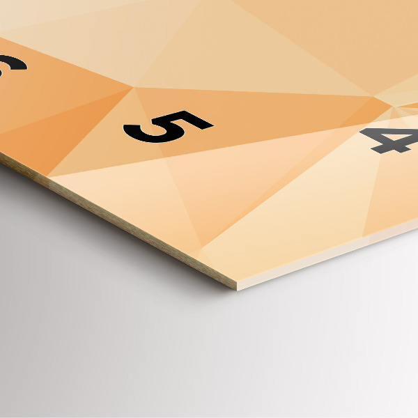 Orologio quadrato in vetro Triangoli di astrazione