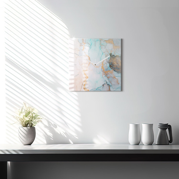 Orologio quadrato in vetro Pittura astratta