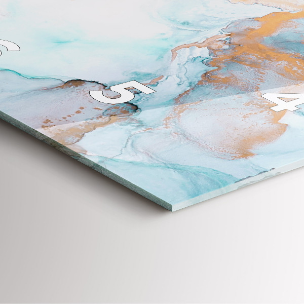 Orologio quadrato in vetro Pittura astratta