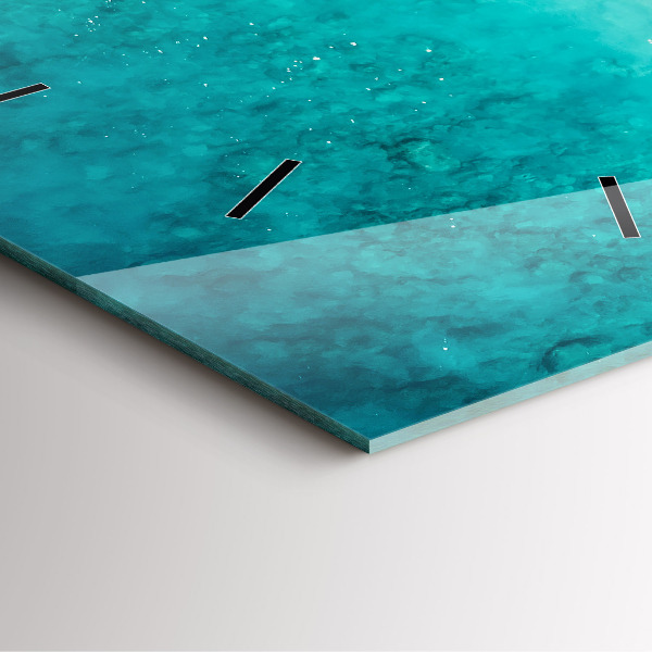 Orologio quadrato in vetro Spiaggia di sabbia di mare