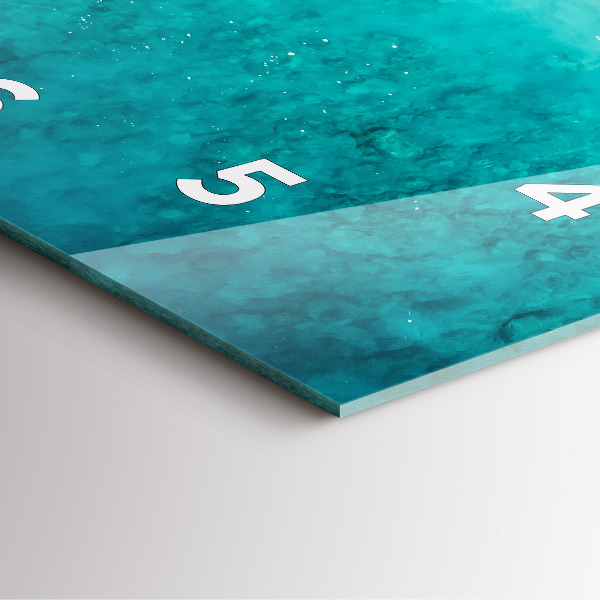 Orologio quadrato in vetro Spiaggia di sabbia di mare