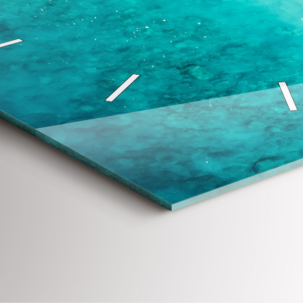 Orologio quadrato in vetro Spiaggia di sabbia di mare