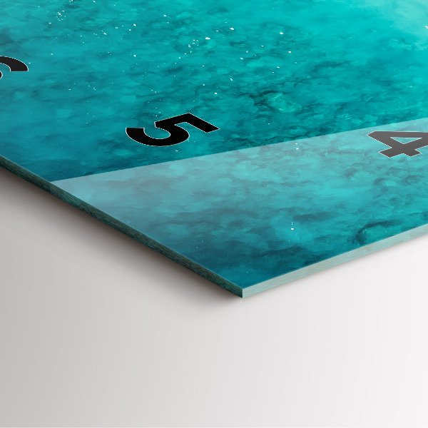 Orologio quadrato in vetro Spiaggia di sabbia di mare