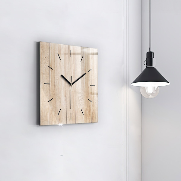 Orologio quadrato in vetro Struttura in legno