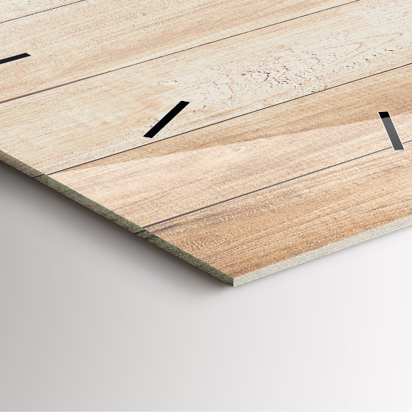 Orologio quadrato in vetro Struttura in legno