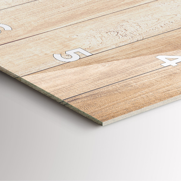 Orologio quadrato in vetro Struttura in legno