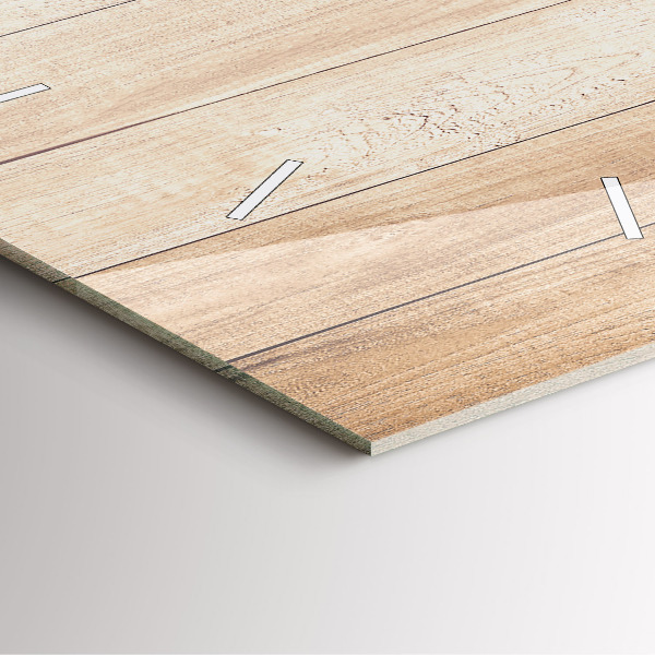 Orologio quadrato in vetro Struttura in legno