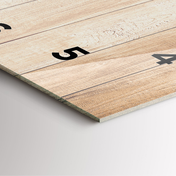 Orologio quadrato in vetro Struttura in legno