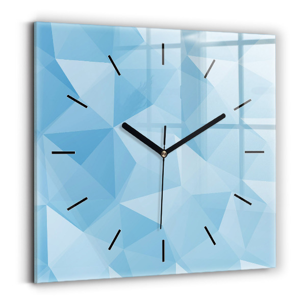 Orologio quadrato in vetro Triangoli astratti