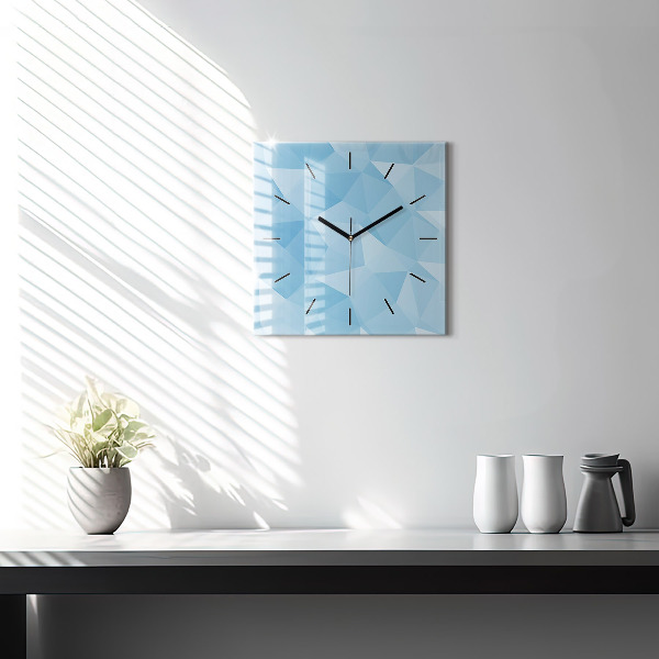 Orologio quadrato in vetro Triangoli astratti