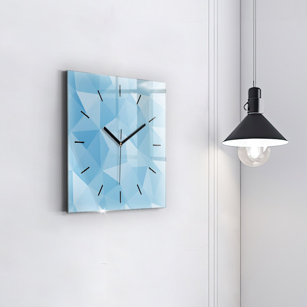 Orologio quadrato in vetro Triangoli astratti