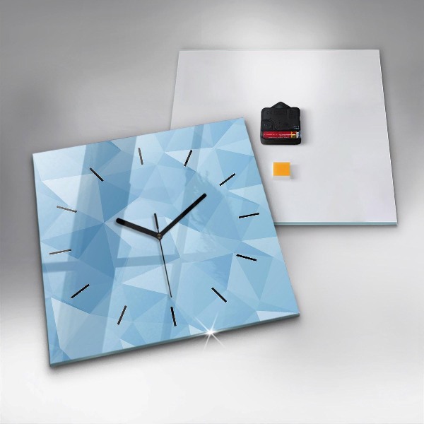 Orologio quadrato in vetro Triangoli astratti