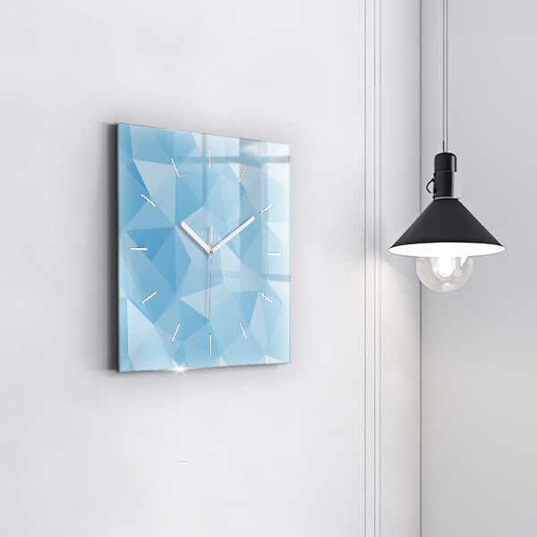 Orologio quadrato in vetro Triangoli astratti