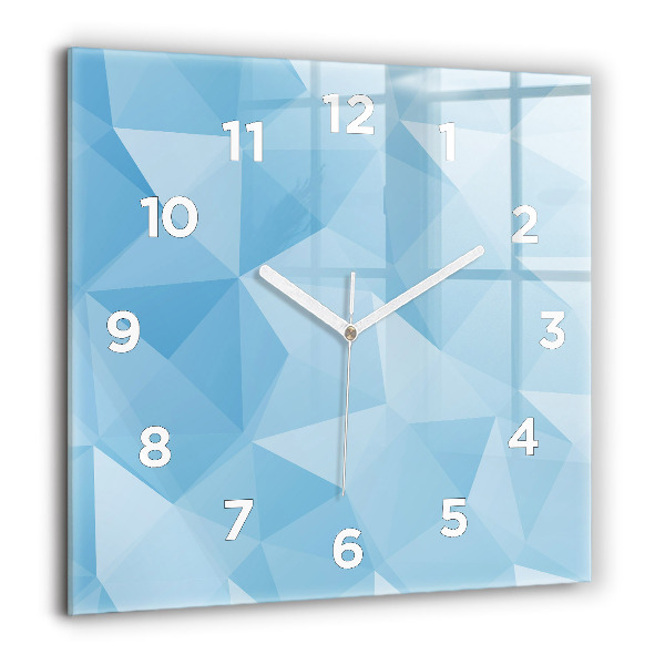 Orologio quadrato in vetro Triangoli astratti