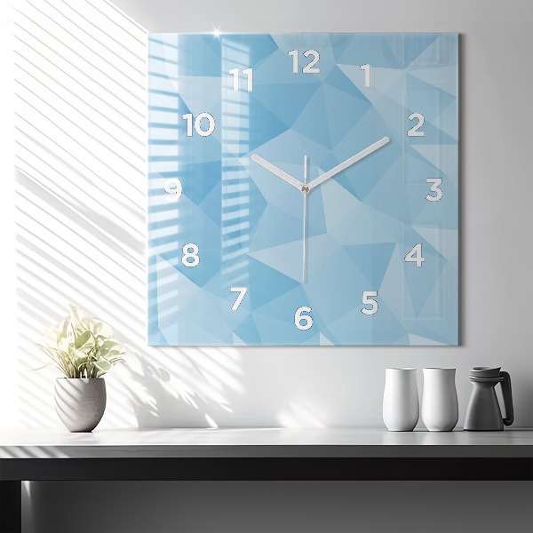 Orologio quadrato in vetro Triangoli astratti