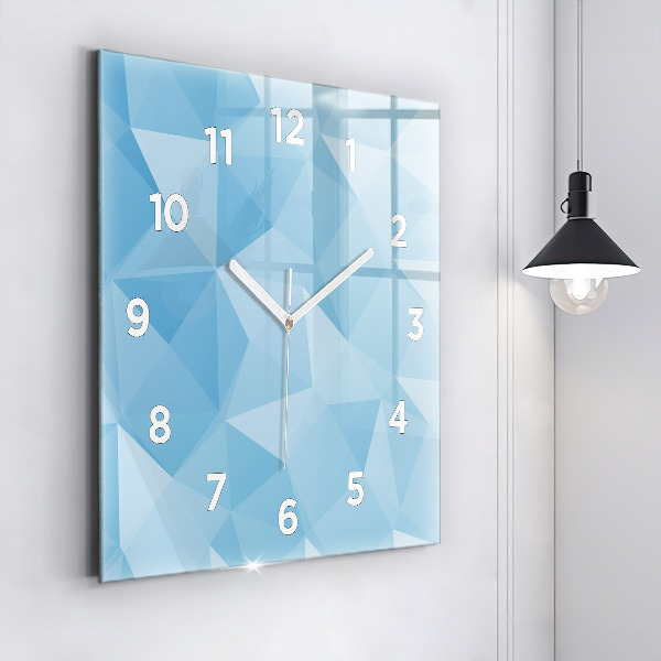 Orologio quadrato in vetro Triangoli astratti